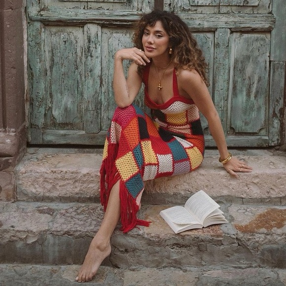 Carolina K Vera Hand Crochet Dress Size XS - Picture 4 of 15